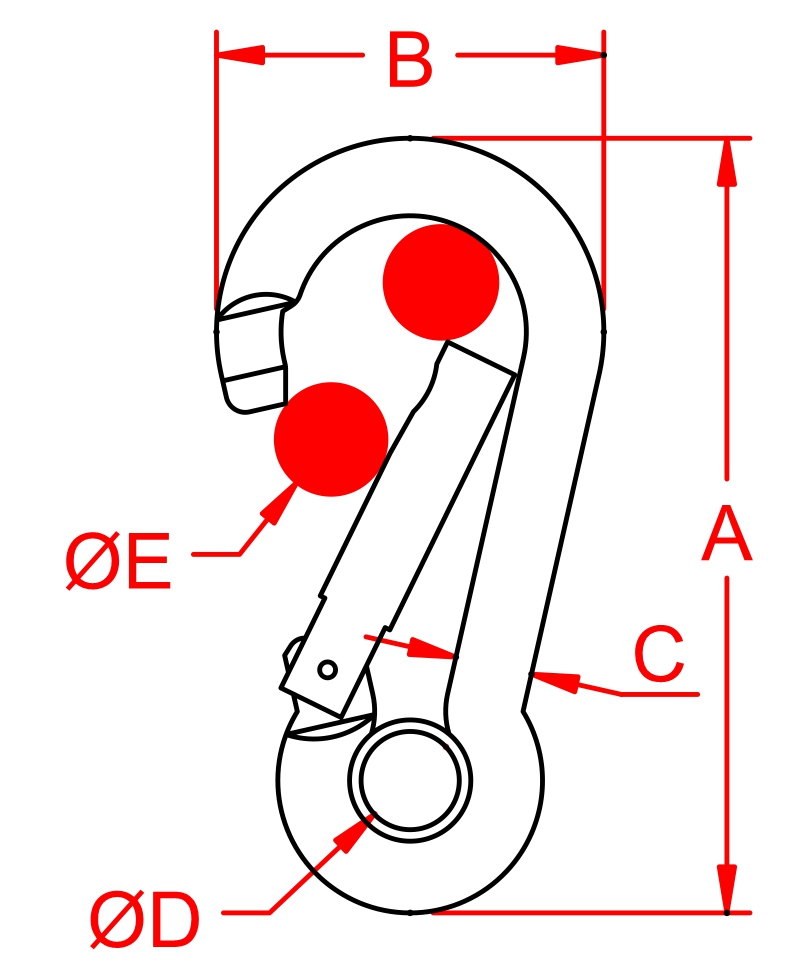 Kong 555 Stainless Steel Snap Hooks