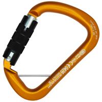 HMS Compact Lock Moschettone A Ghiera Arancione Per Arrampicata (22 KN)