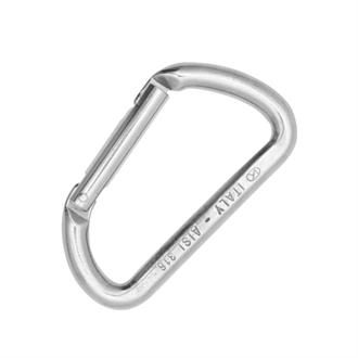12 mm Kong D Shape Wire Gate Moschettone in Acciaio Inox AISI 316 Lucido