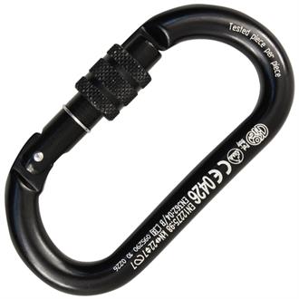 Ovaler Karabiner, aus Aluminium