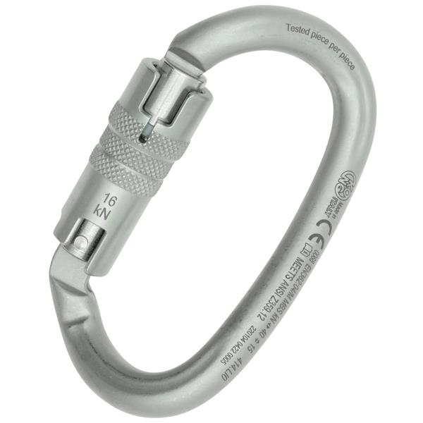 “Helical-shaped” carabiner with sleeve
