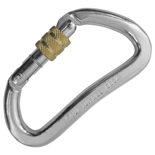 Moschettone Kong Ergo Sleeve Polish Con Ghiera Express - Lega Leggera, Keylock, Prodotto In Italia