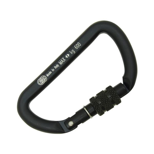 Small carabiner with screw sleeve