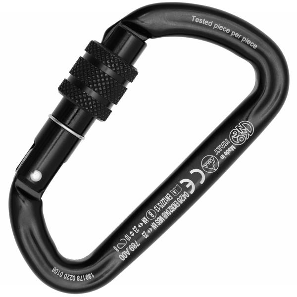Pear Carabiner with screw sleeve