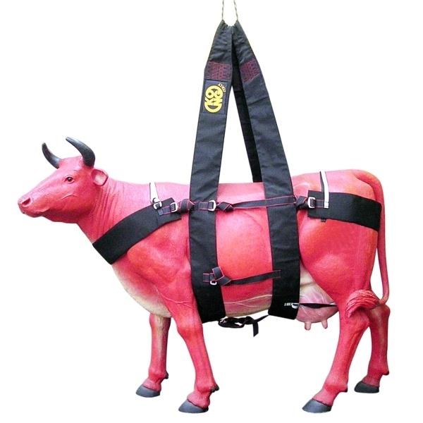Harness for heli-transport and lifting of bovines